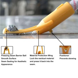 Caulk Applicator Nozzles, Effective Seam Sealing Smoothing Caulking Tool for Floor Tiles Joint, Pack of 5