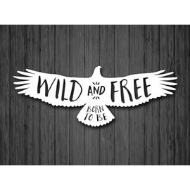 Born to be Wild and Free Vinyl Decal Sticker (6x4 in) Bald Eagle Decals for Vehicles/Bike Decals Stickers Adventurer Bikers