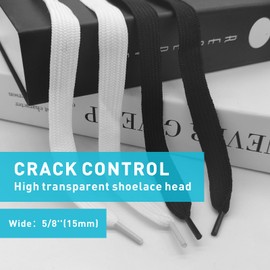 UamGlsob 5/8"(15mm) Wide Thick Shoe Laces for Sneakers, Fat Athletic Shoelaces Replacement Laces for Shoes (Gray, 36"/90cm)