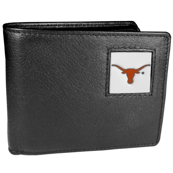 NCAA Siskiyou Sports Mens Texas Longhorns Leather Bi-fold Wallet One Size Black