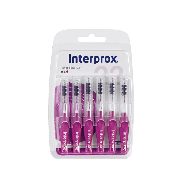 Interprox Interdental Brushes Purple Maxi Pack of 6 (6 x 6 Pieces)