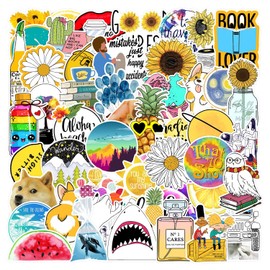 50 PCS Aesthetic Stickers,Vinyl Cool Stickers DIY Decorations for Bike Laptop Water Botter Guitar,Party Supplies,Decor for Boys Teaching Aids for School and Home, Rewards and Gifts (yyjq-089)