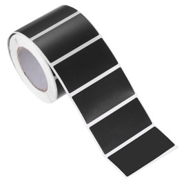 PATIKIL Rectangular Color Coding Labels 2 x 1 Inch, 500 Pcs Rectangle Colored Labels Sticker Moving Stickers Label Tags for Inventory Office Home Packing Box, Black