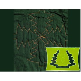 Parrs Christmas Tree Free Motion Quilting Ruler for Domestic Machines