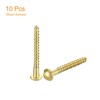 sourcing map Wood Screws M5 x 40mm Slotted Round Head