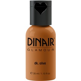 Dinair Airbrush Makeup Foundation | Dark Olive | GLAMOUR: Natural, Light coverage, Matte 1.15oz.