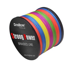 Dingbear 109Yd/100m 135LB/0.60mm Multicoloured Braided Fishing Lines, 12 Strands, Super Strong PE Fishing Wire for Saltwater and Freshwater Fishing