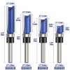 Vesery 4Pcs 1/4'' Shank Flush Trim Router Bit Bottom Bearing