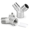 ERGAOBOY 1 PCS Y-Fitting Converter, 1/4" Male x 1/4" Male