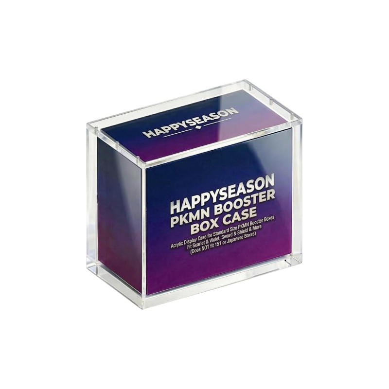 Happyseason Booster Box Acrylic Case, Magnetic Stacking Design, Rounded Edges,