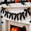 30 Pcs Black Velvet Bows for Christmas Tree, Halloween Tree