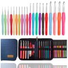 Knitiss 20 Sizes Crochet Hooks 0.5mm-10mm, Ergonomic Crochet Hooks Set