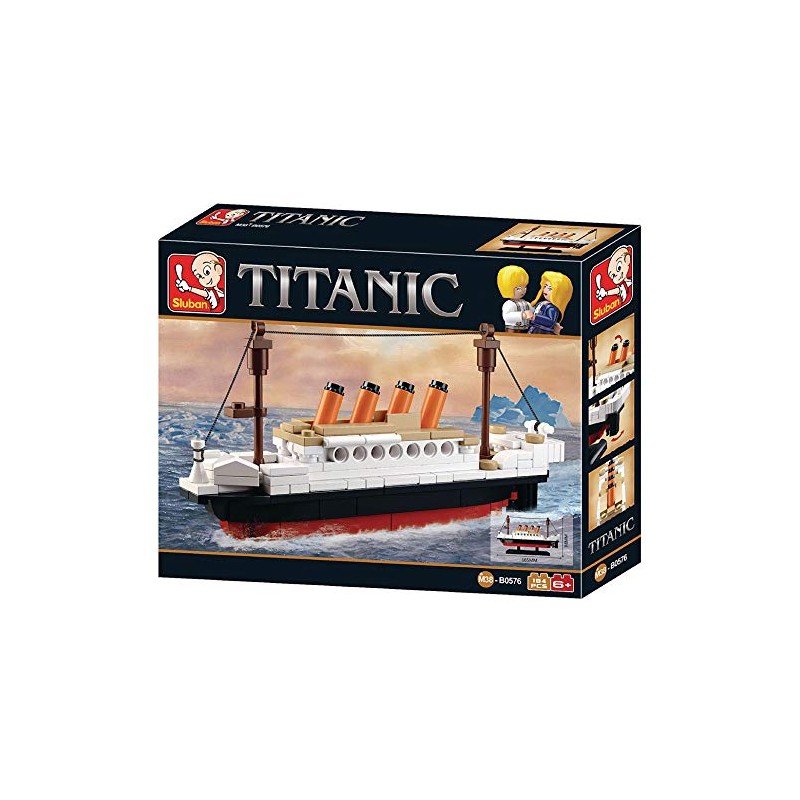 Sluban SlubanM38-B0576 M38-B0576 Titanic Building Bricks Set, Mehrfarbig