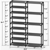 CSXGBAB Tall Garage Shoe Rack Large Capacity,Two Rows Versatile Hooks