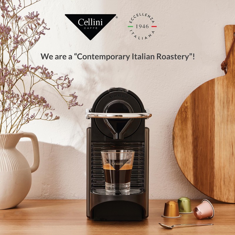 Cellini Caffè Intenso Aluminum Nespresso Pods 120 Count Dark Roast