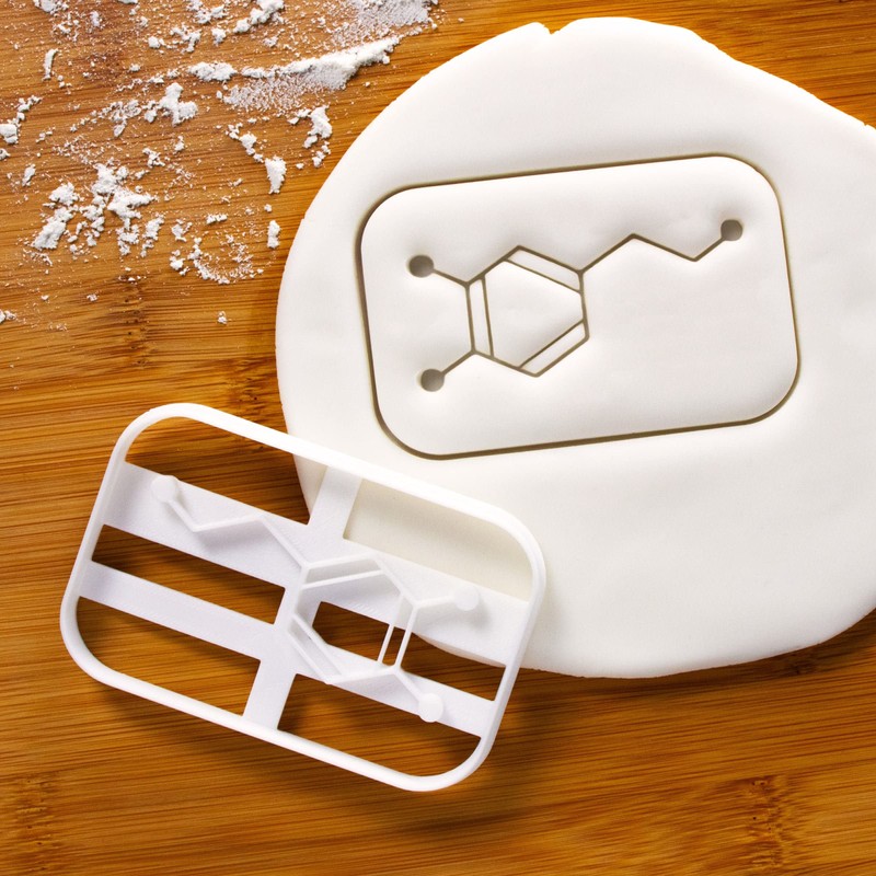 Set of 4 Molecules Cookie Cutters (Dopamine, Serotonin, Adrenaline and