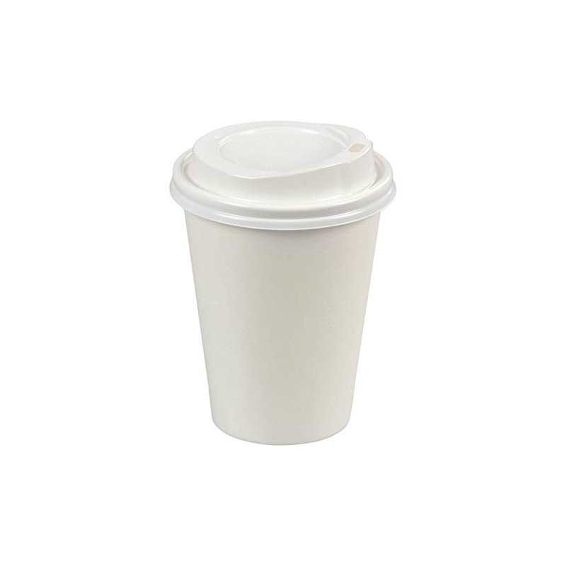 VEPATIM 50 Hot and Cold Beverage Cups with Lid Cardboard
