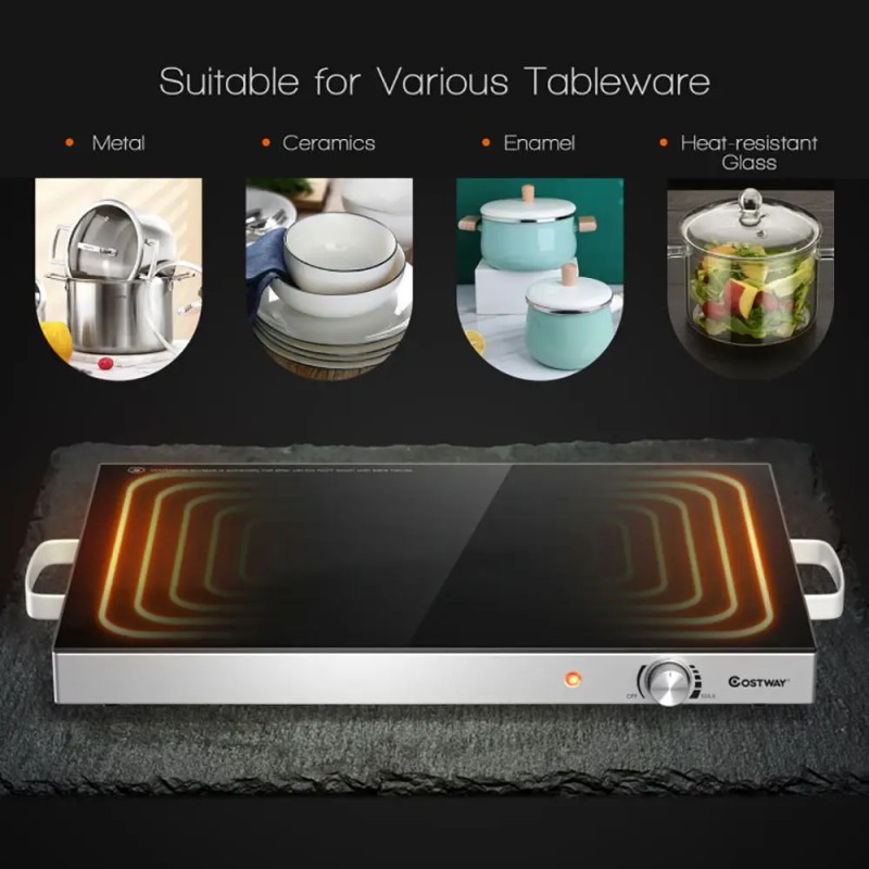 22 X 14 Inch Electric Warming Tray Hot Plate Dish