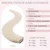 SEGOHAIR 8 Pieces Clip-In Real Hair Extensions, 22 Inch (56.8