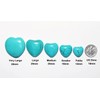 Kintsugi Turquoise Howlite Very Large Smooth Heart Mended with 23k