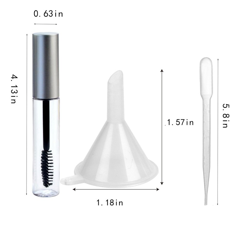 6 Pieces Empty Mascara Kits, Empty Mascara Tubes with Eyelash