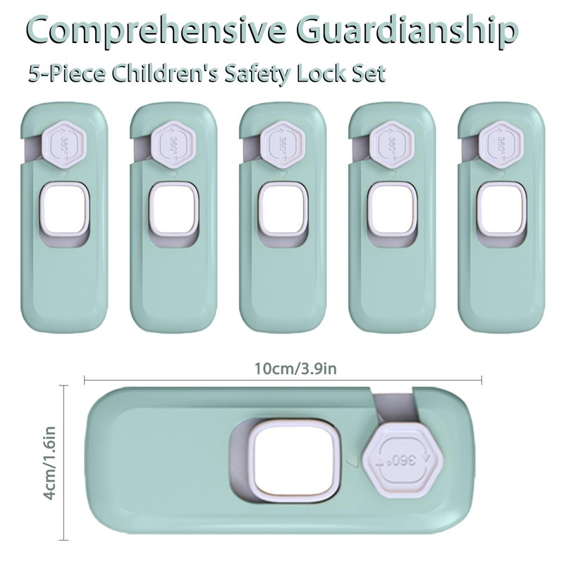 KIZZHISI 5Pack Child Proof Refrigerator Lock, Baby Proofing Cabinet Locks,