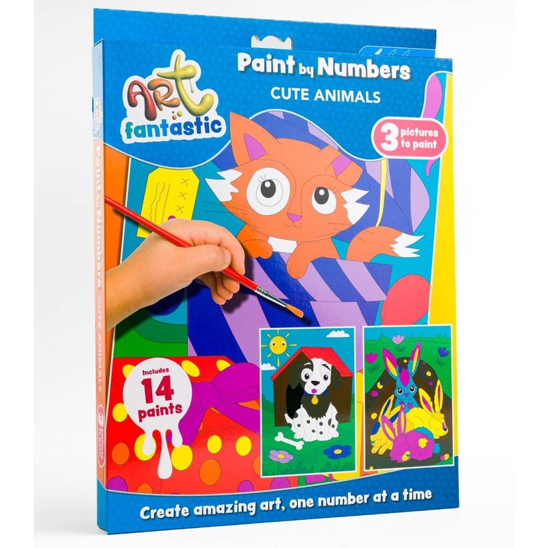 Art Fantastic Cute Animals Triple Set - Paint by Numbers