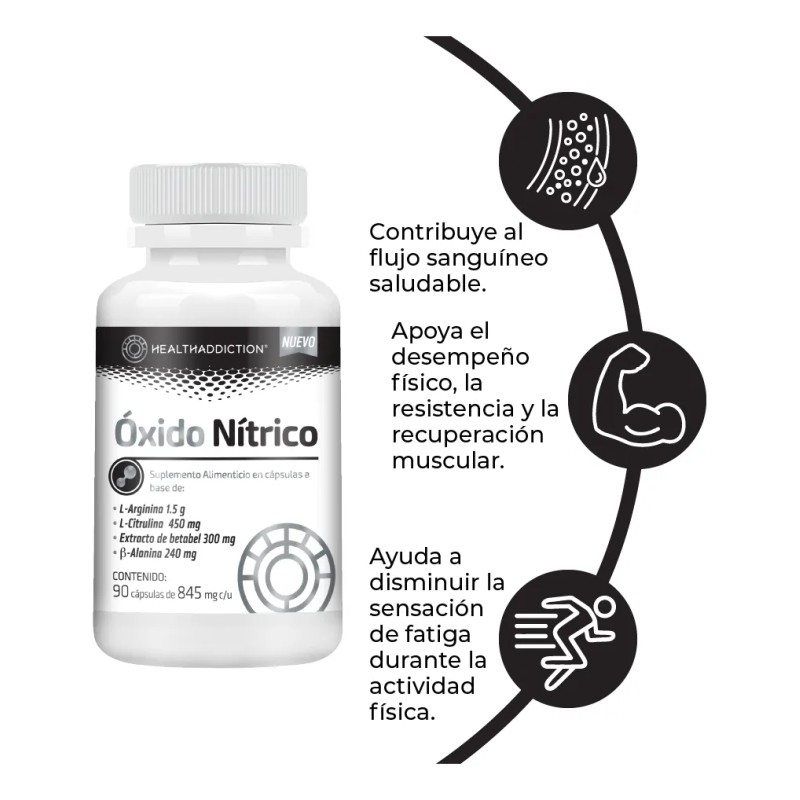 xido Ntrico Para Rendimiento Deportivo 90 Cpsulas Sin Sabor