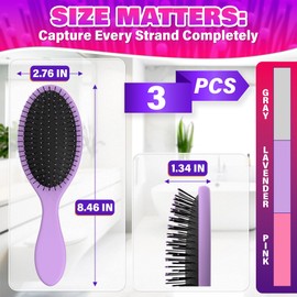 3Pcs Detangling Hair Brush - Wet Hair Brush Detangler Hairbrush for Curly Hair Girls Hair Brush Wet Hair Brush - Hair Detangler Brush for Curly Hair