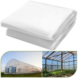 chicarry Greenhouse Plastic Sheeting, 24 x 25ft 6 mil Clear Greenhouse Film, UV Resistant Thickened Plastic Sheeting Heavy Duty, Polyethylene Green House Plastic Cover