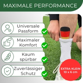 JDP Mini Shin Pads, Extra Small Shin Pads, Football, Men, Non-Slip Mini Shin Pads, Children's Football, Football Shin Pads, Small, 10 x 6 cm, Germany Edition