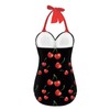 Zarisguat Fruits Cherry Print Women One Piece Swimsuits Tummy Control