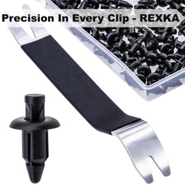 Rexka 51pcs M6 Fender Clip Retainer Bumper Nylon Push Rivet Pins Compatible with Honda Kawasaki Suzuki GSX-R Yamaha YZF R1 R6 - Multipurpose Auto Trim Body Remover