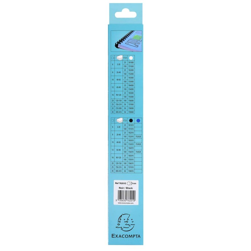 Exacompta - Ref 76201E - Binding Combs - 8mm Thick,