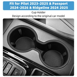 Cup Holder Fit for Honda Pilot 2023 2024 2025 & Passport 2024 2025 2026 Center Console Cup Holder Protection Interior Decoration for Honda Ridgeline 2024 2025 Accessories