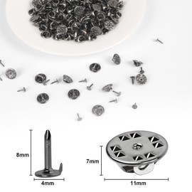 JANYUN 120 Pairs Silver Butterfly Clutch Tie Tacks Pin Back Metal Locking Replacement with 4mm Width Blank Pins for Craft Making (4mm, Black)