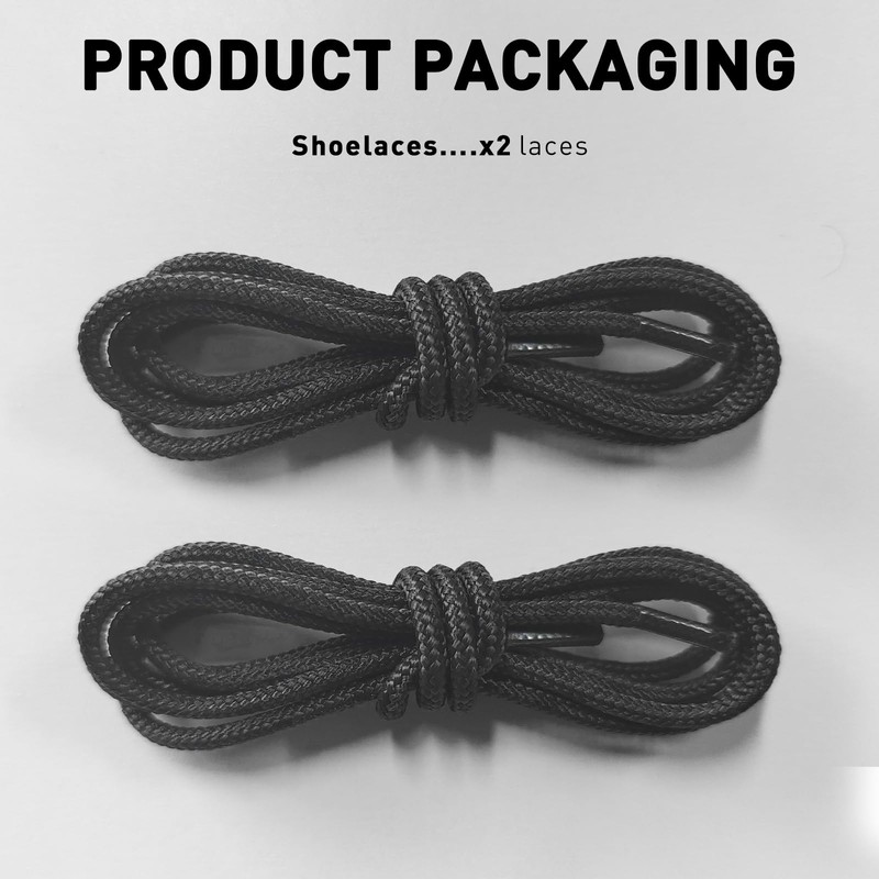 NDTEZUGT Unbreakable Boot Laces, Heavy Duty Work Round Shoelaces Replacement