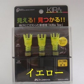 キャスコ(Kasco) ゴルフ ティー KIRA ティー(単色3本セット) ユニセックス KIRAティミドル イエロー 素材:TPU、ABS樹脂