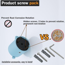 RANDOM Clear Sky Blue Towel Hooks for Bathrooms Round Shower Hooks Stainless Steel Wall Mount Coat Hook.96068-8CKB