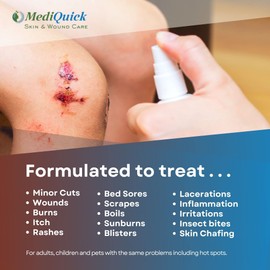 MediQuick MEDIQUICK Skin and Wound Treatment Bundle | First Aid Healing Mist and Hydrogel Spray | Cool and Soothe Minor Cuts and Burns, Scrapes, Abrasions, Itch, Bites, Inflammation (Duo Repair Pack)