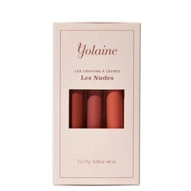 YOLAINE The Nude Lip Pencils (set of three colors - Café Crème, Hazelnut and Peach)