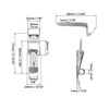 QWORK® Pack of 8 Heavy Duty Toggle Latch 72 x