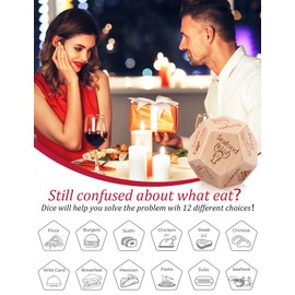 Gifts for Him Her Women Couple Gift for Boyfriend Girlfriend Wife Husband Food Decider 11th Anniversary Date Night Gift Wedding Valentine's Day Birthday Men's Stocking Stuffers Valentines Day