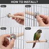 3Pcs Wooden Bird Perch – Natural Parrot Perches Stand with