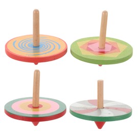 Toyvian Wooden Hand Crank Sesame Sesame Sesame Wooden Toy Boys Kids Elementary School Students Funny Present 4 Pieces