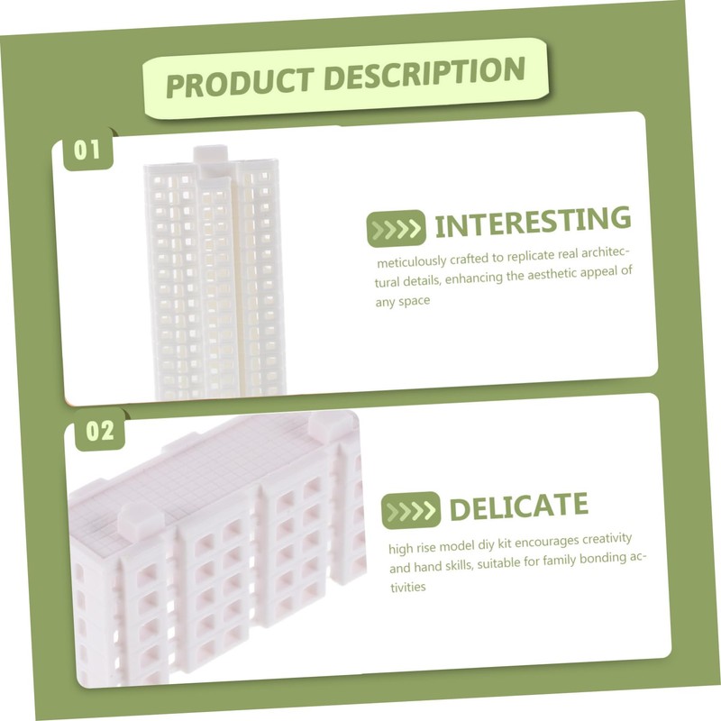 Gadpiparty 4pcs High-Rise Building Model Kit for Miniature Sand Table