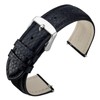 [ANNEFIT] 16mm/18mm/19mm/20mm/22mm Genuine Leather Top Grain Leather Quick Release Stitched