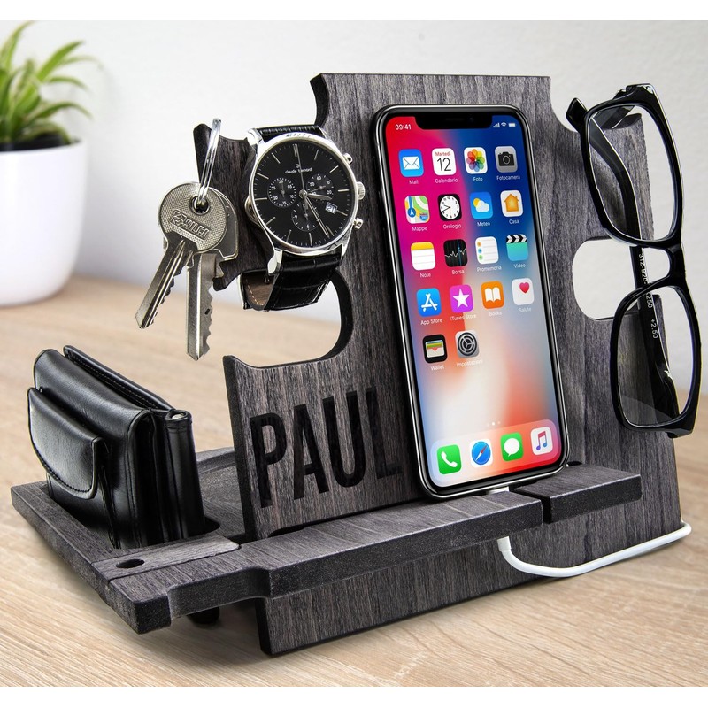 Docking Station personalisiert – Geschenk für Männer zum Hochzeitstag –