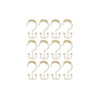Utopia Alley Deco Flat Double Roller Shower Curtain Hooks (Gold)