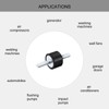 sourcing map Rubber Bearing M5 x 15 mm Plug Vibration